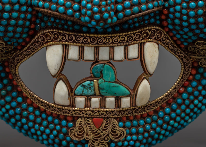 Tibetan Bhairav Mask | Handcrafted Symbol of Wrathful Deity