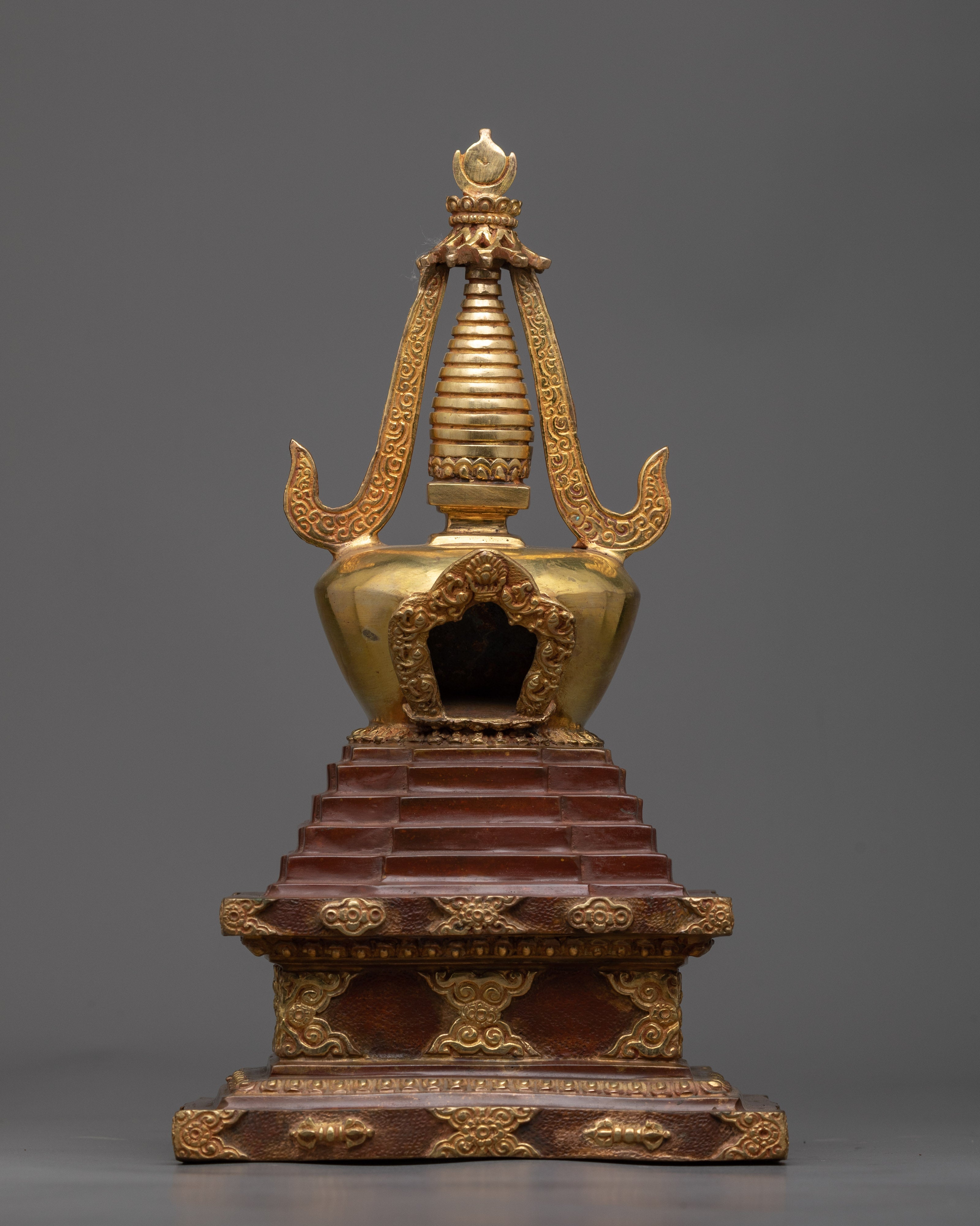 Spiritual Buddhist Stupa Set | Unique Handmade Artisan Sculptures