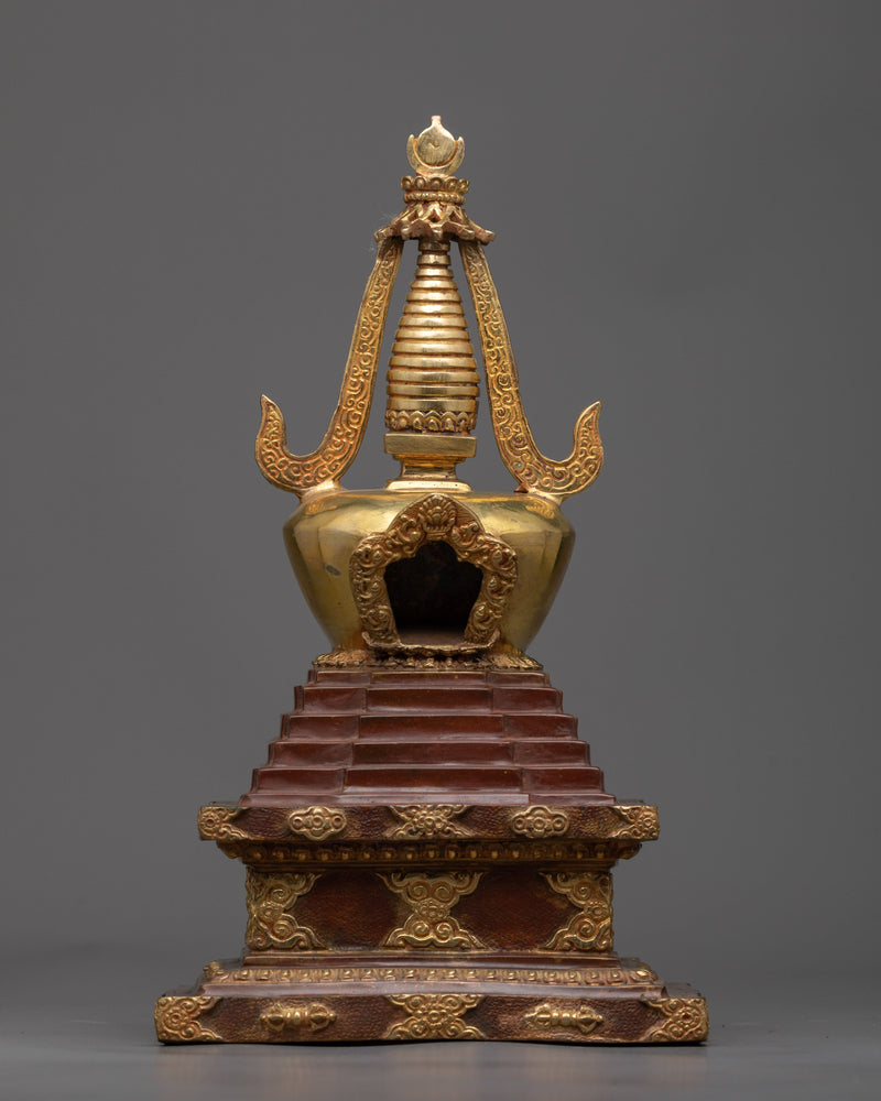 Spiritual Buddhist Stupa Set | Unique Handmade Artisan Sculptures