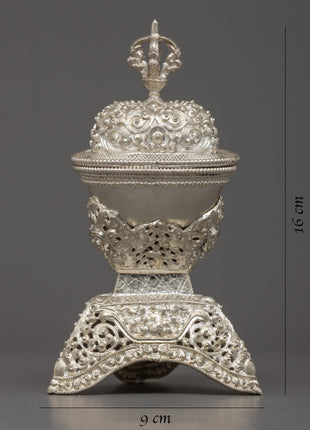 Handcrafted Buddhist Kapala Set | Essential for Tibetan Buddhist Offerings