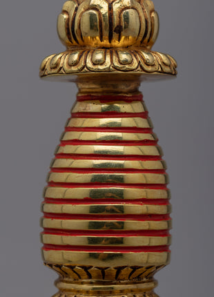 Tibetan Golden Stupa | Sacred Art from the Himalayan Buddhist