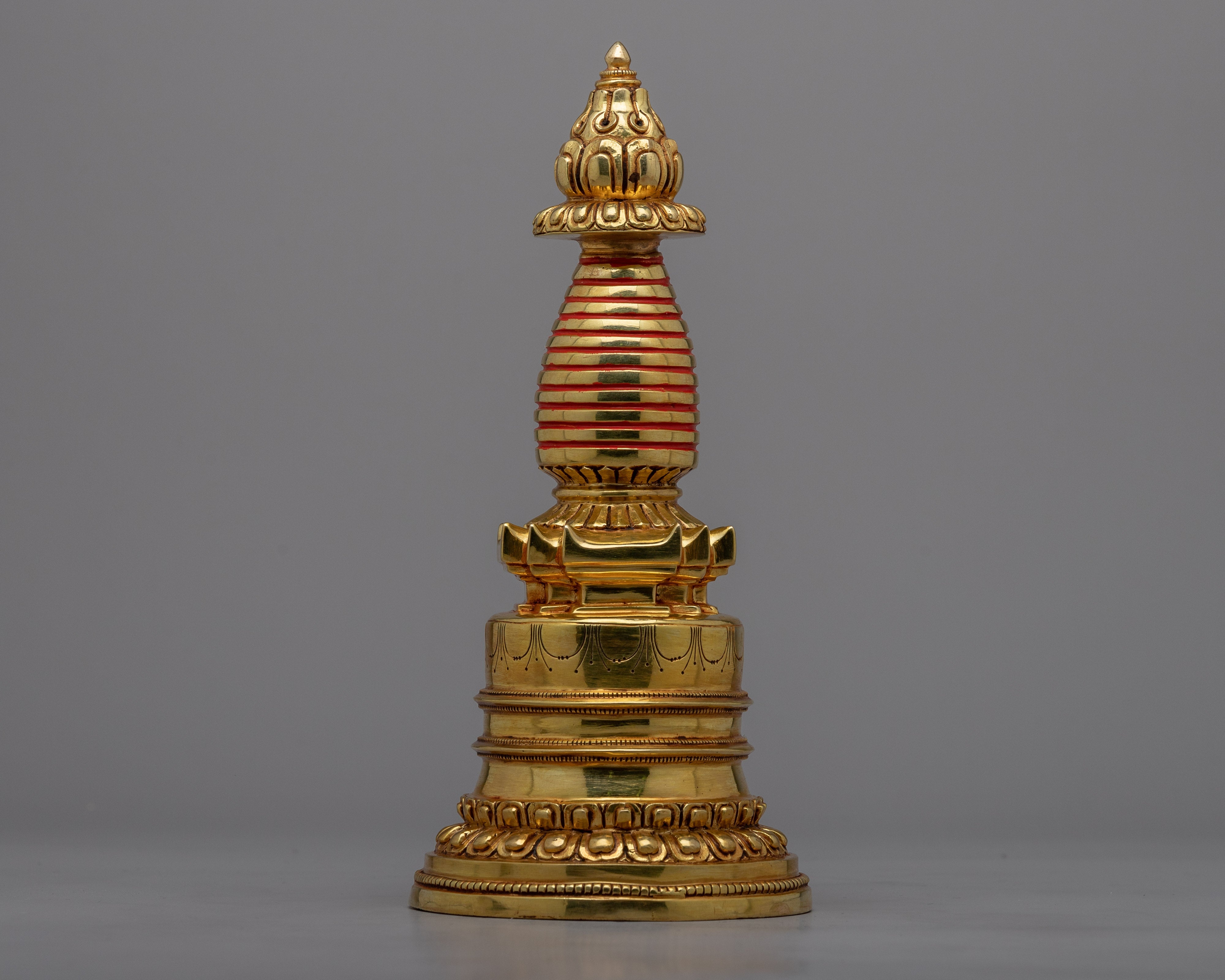 Tibetan Golden Stupa | Sacred Art from the Himalayan Buddhist