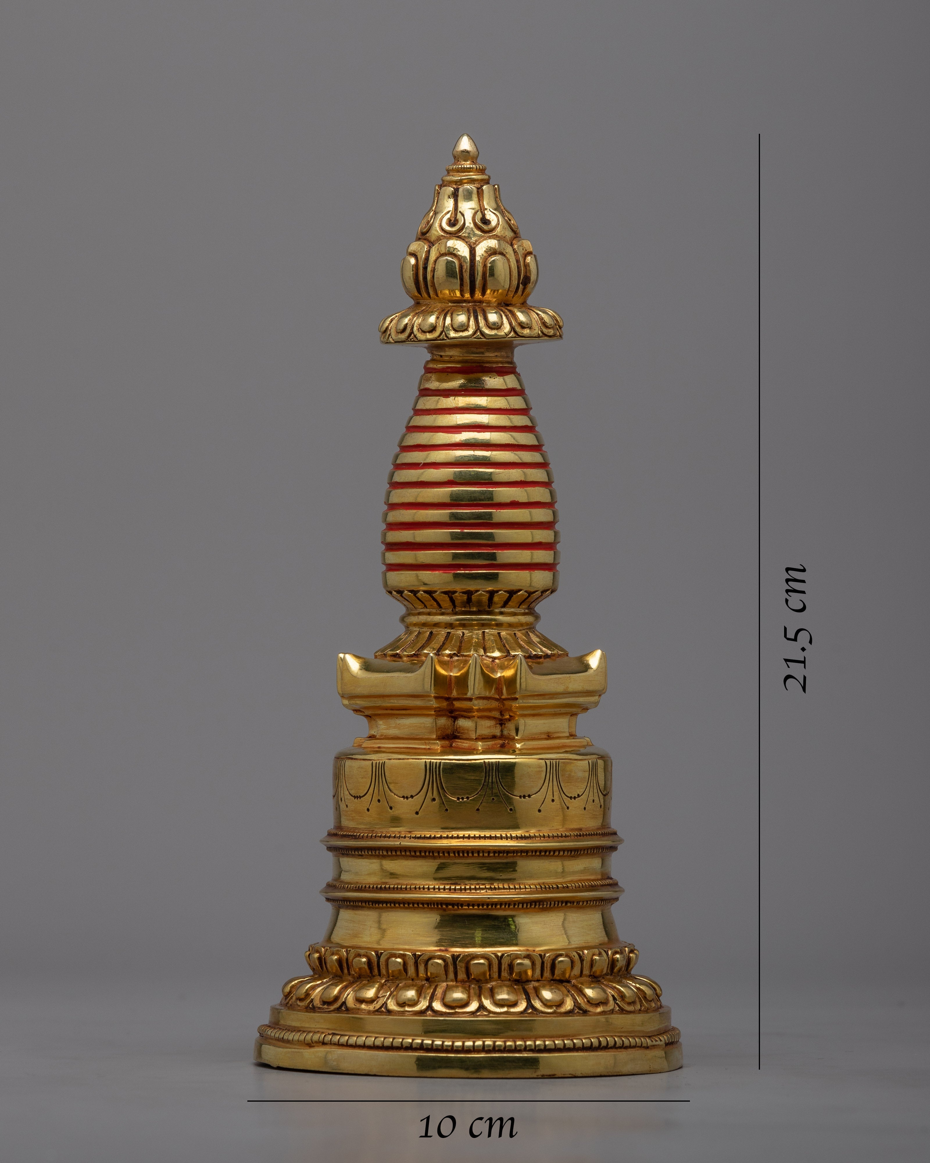 Tibetan Golden Stupa | Sacred Art from the Himalayan Buddhist