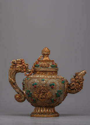 Copper Tea Pot | Embrace Tranquility through Buddhist Artwork