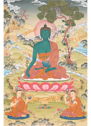 Thangka Of Medicine Buddha | Healing Buddha | Traditional Art