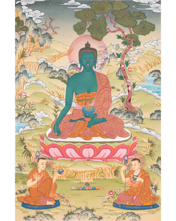 Thangka Of Medicine Buddha | Healing Buddha | Traditional Art