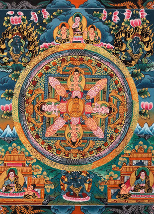 Tibetan Buddha Mandala  | Spiritual Mandala Wall Art