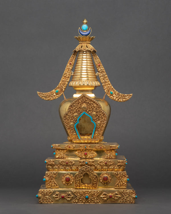 Tibetan Relic Stupa | Vajrayana Tradition | Ritual Objects