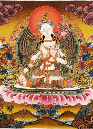 Tibetan White Tara Thangka | Tibetan Wall Decoration Painting
