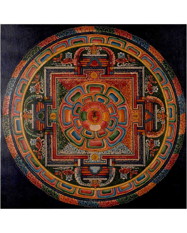 Traditional Mandala Thangka | Tibetan Handpainted Art | Religious Wall Decors