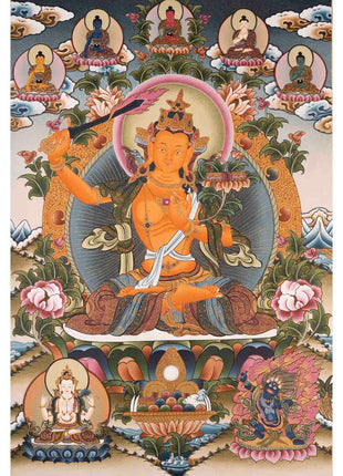 Traditional Manjushri Thangka | Traditional Painting