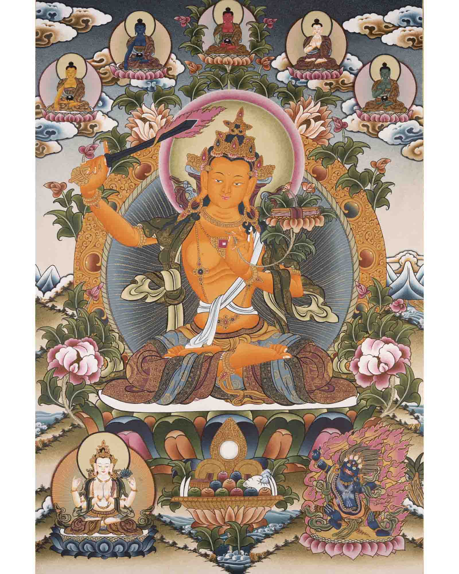 Traditional Manjushri Thangka | Traditional Painting