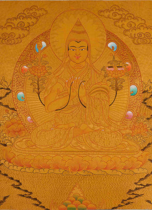 Tsongkhapa Thangka | Tibetan Buddhist Artwork | Wall Decors