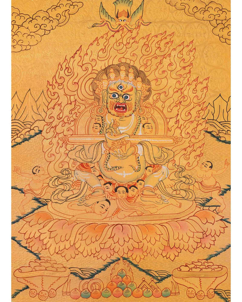 Two Armed Mahakala Thangka Painting | Sakya Mahakala art