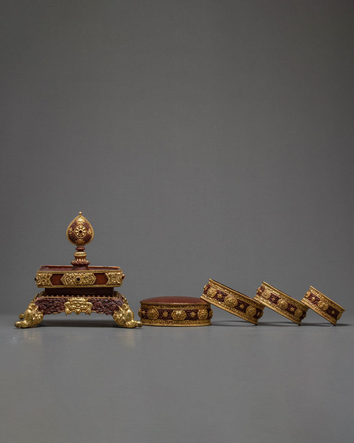 Valuable Offering Set | Copper Mandala Set | Buddhist Ritual Item