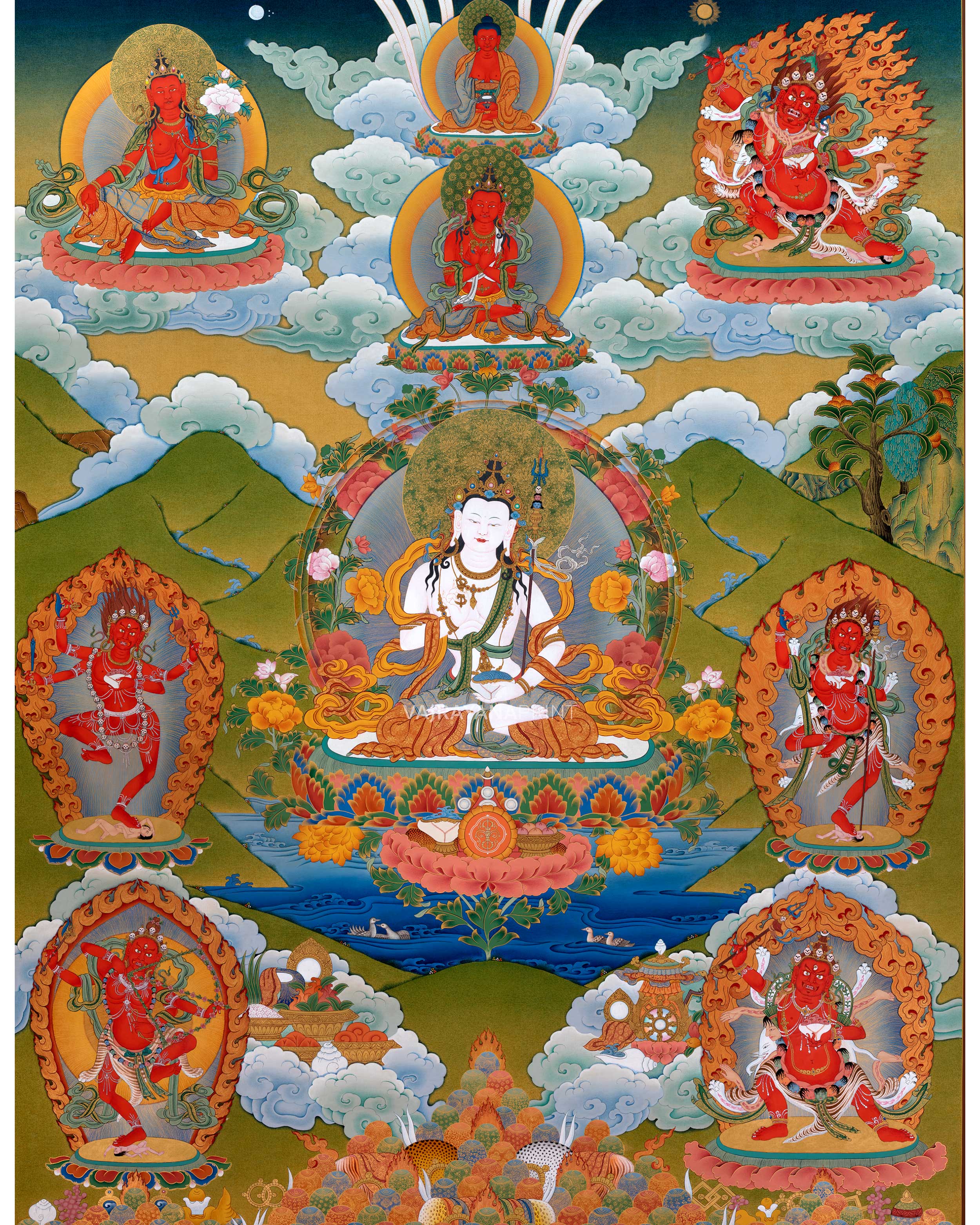 Mipham Wangdu Thangka Print | Tibetan Yidam Thangka