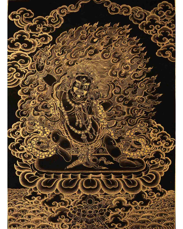 Vajrapani Thangka | Religious Buddhist Artwork