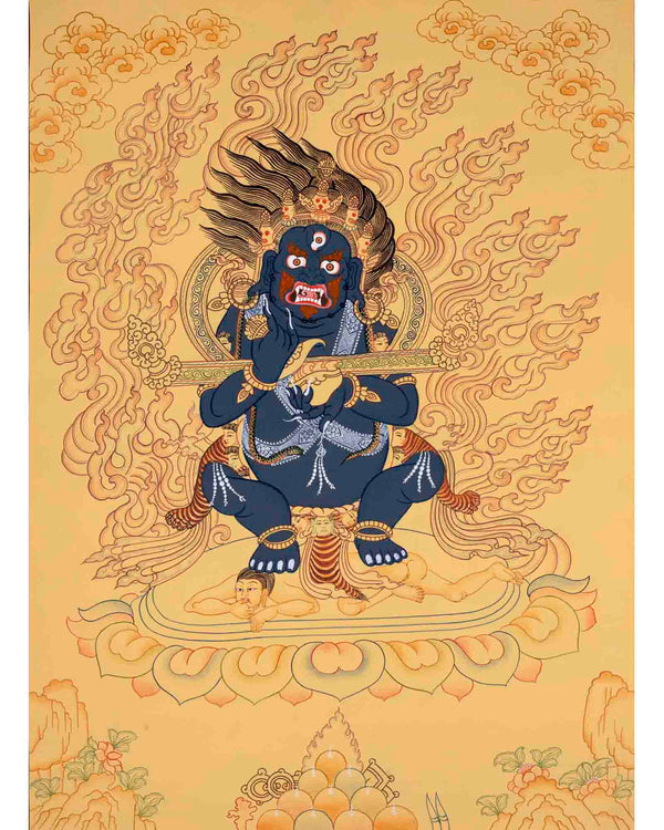 Vajrapanjarnath Thangka | Arya Wrathful Bodhisattva | Buddhist Wall Decors