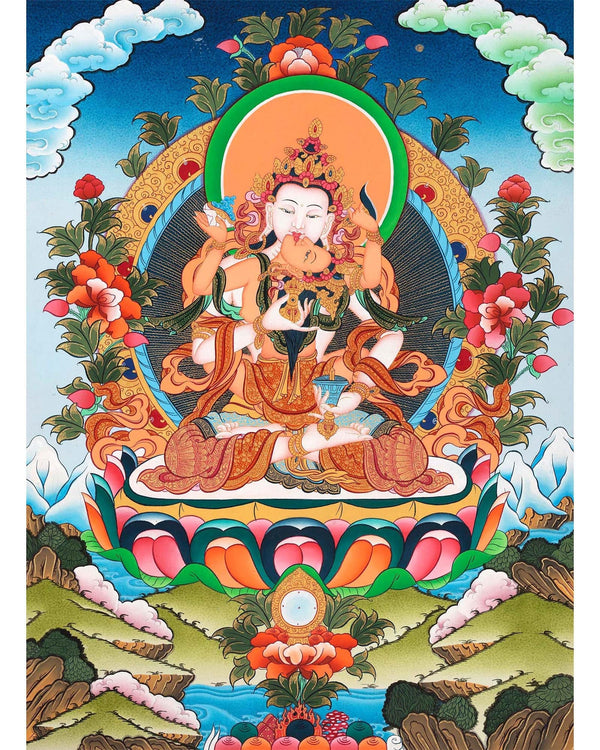 Vajrasattva Shakti  |  High Quality Art on Cotton Canvas