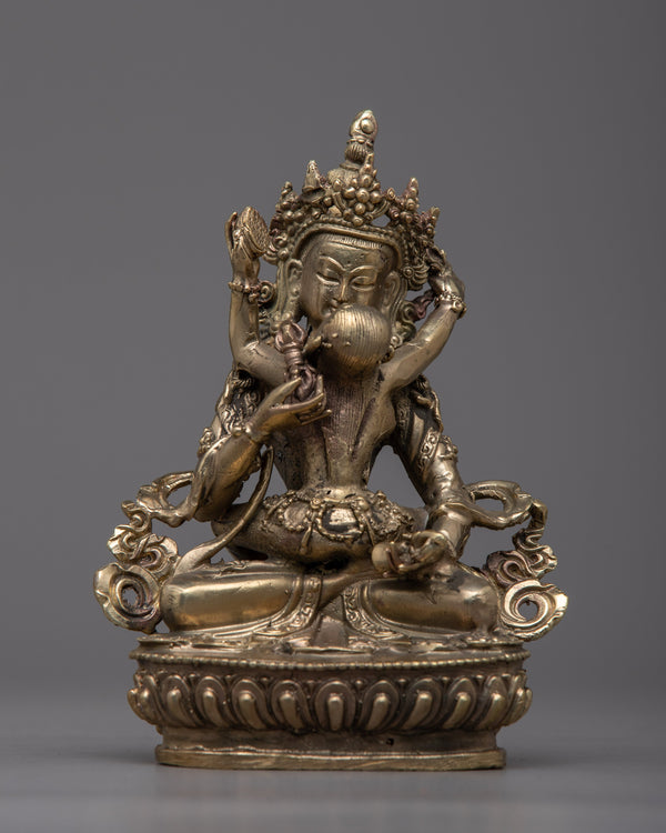 Brass Vajrasattva With Consort Statue