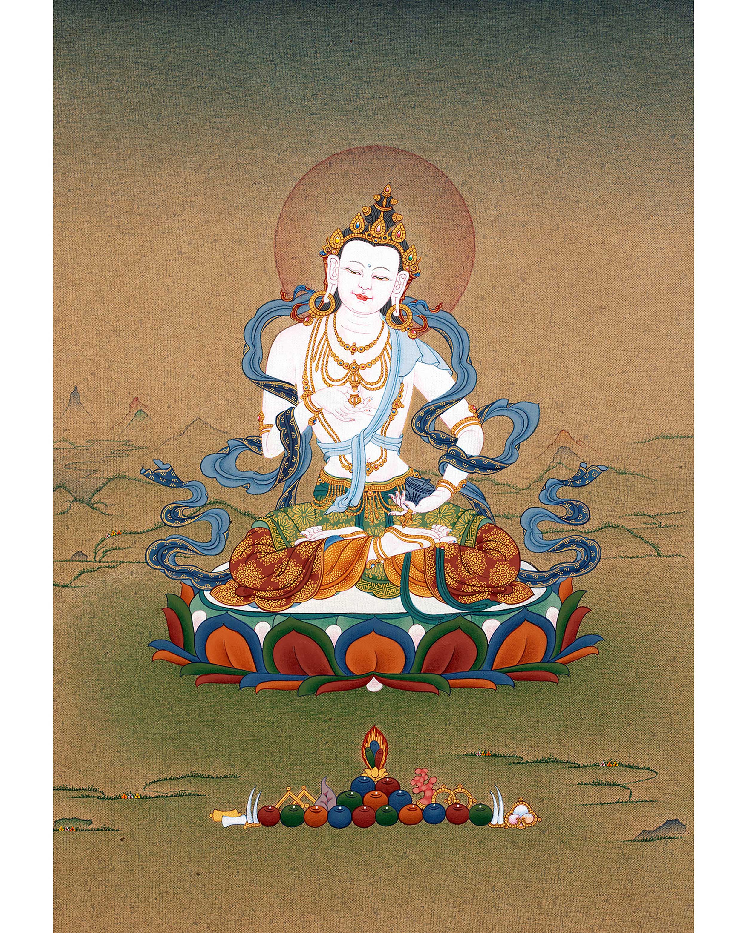 Tibetan Dorje Sempa Thangka | Traditionally Hand Painted Vajrasattva A