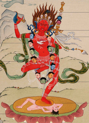 Vajravarahi Sadhana Thangka | Traditional Himalayan Dakini Art
