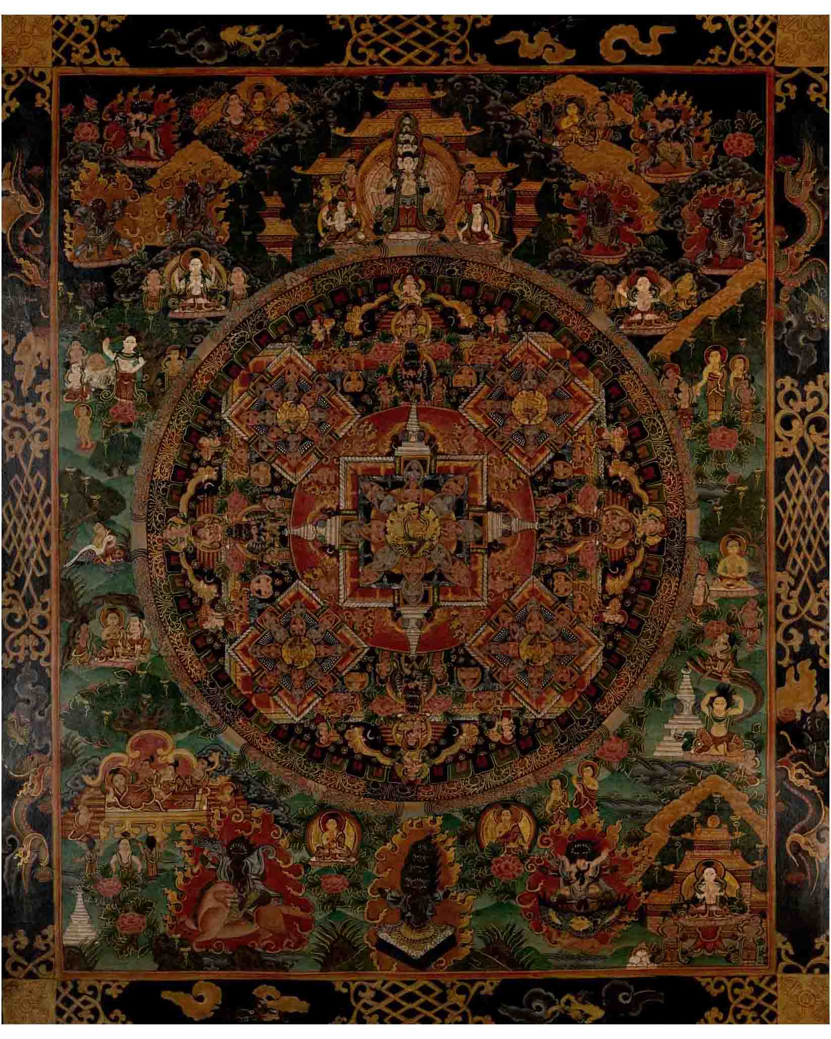 Vajravarahi Yogini Mandala | Traditional Tibetan Thangka | Wall Decors