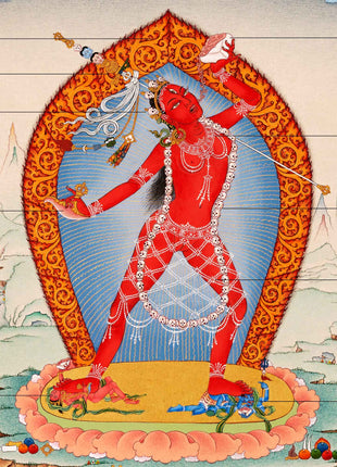 Red Dakini Vajrayogini Thangka Painting | High-Quality Tibetan Art