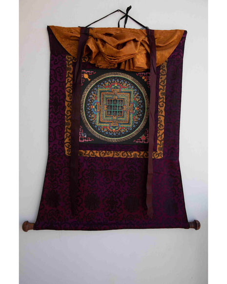 Vintage 8 Auspicious Mandala Thangka 