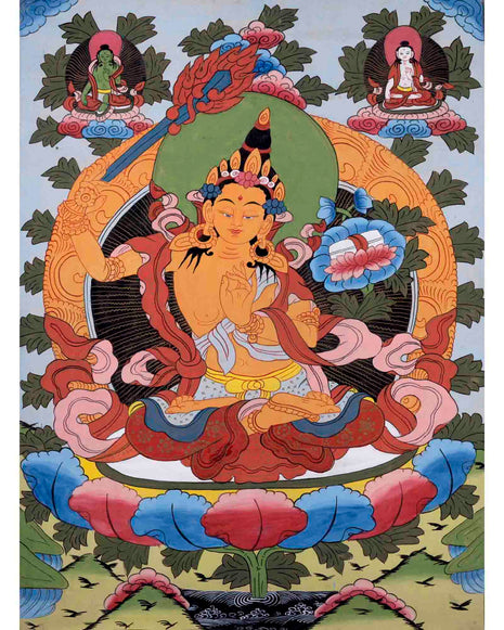 Vintage Manjushree Thangka | Traditional Tibetan Artwork | Wall Decors