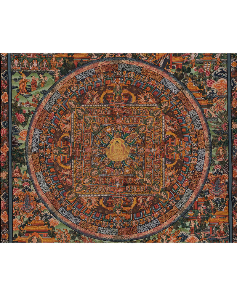 Vintage Shakyamuni Buddha Thangka | Hand-painted Thangka