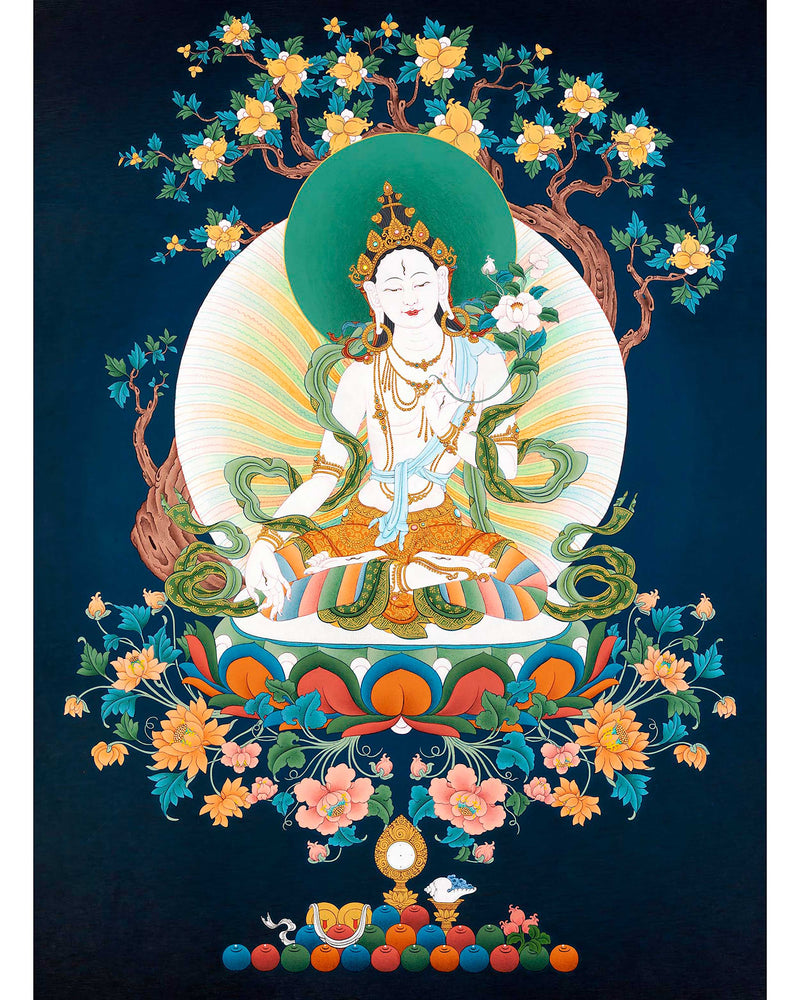 White Tara Tibetan Thangka