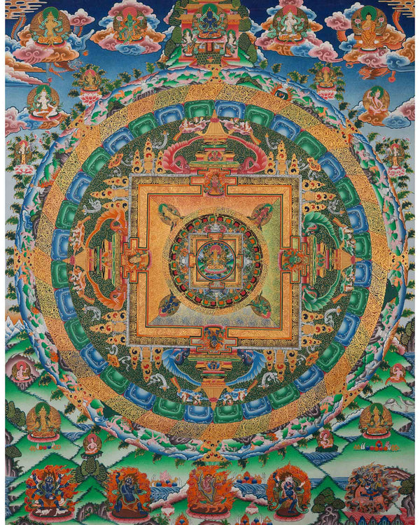 Wall Art of Vasundhara Mandala | High Quality Tibetan Wall Decor