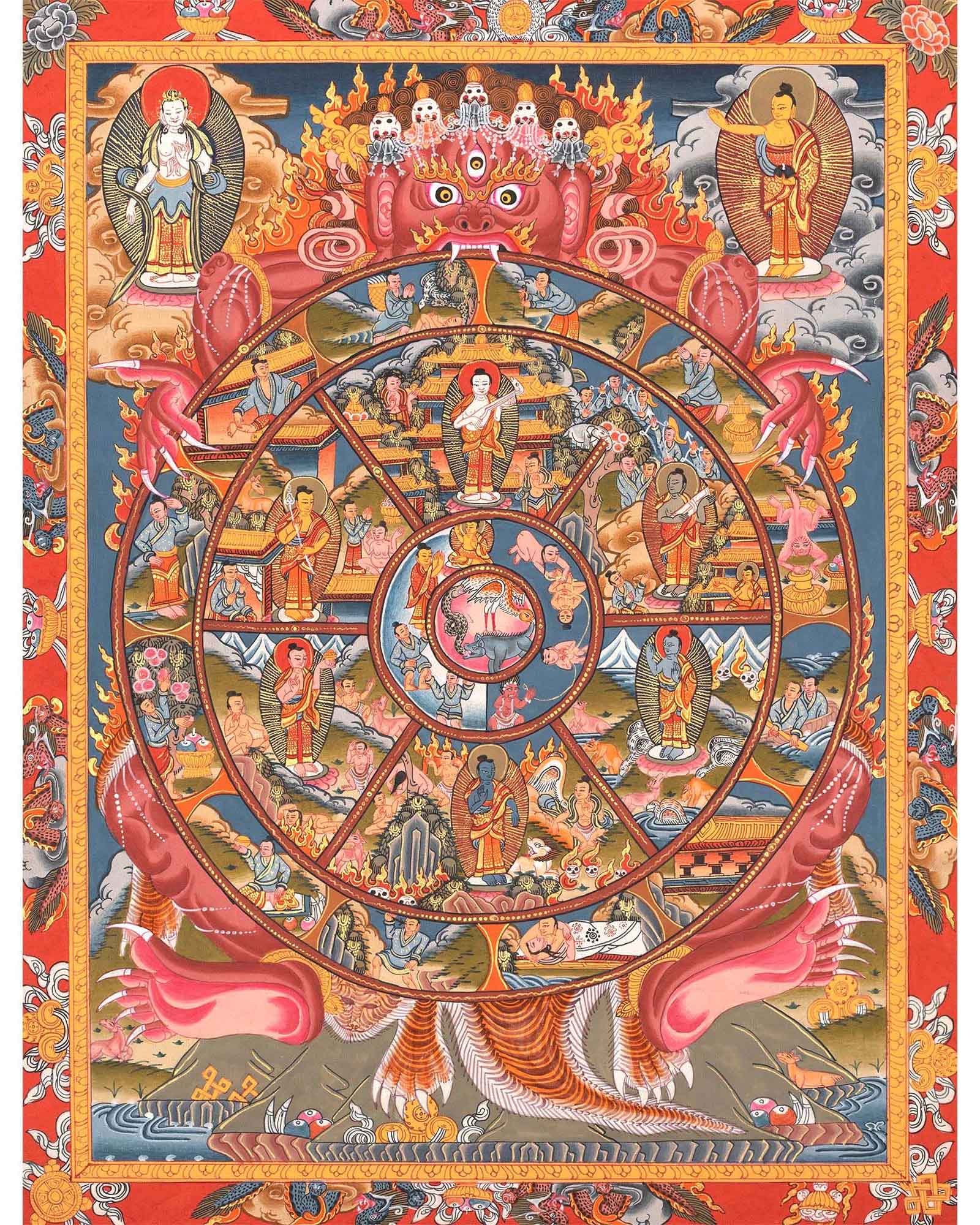 Wheel Of Life (Samsara) | Tibetan Buddhist Dharma Thangka