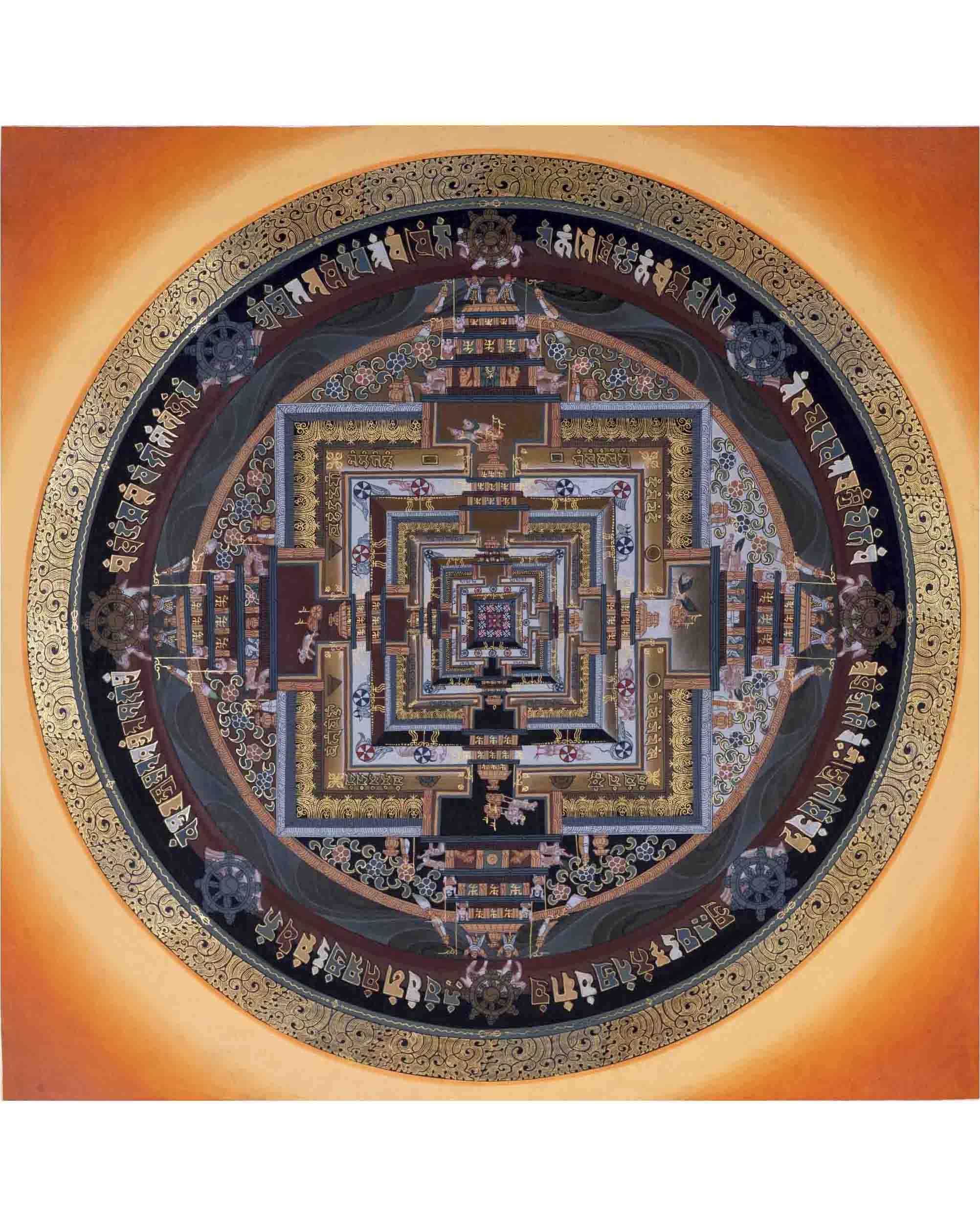 Wheel Of Time | Kalachakra Mandala Thangka | Traditional Wall Decors
