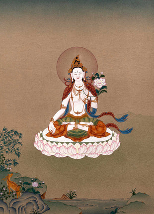White Tara Thangka, Female Bodhisattva