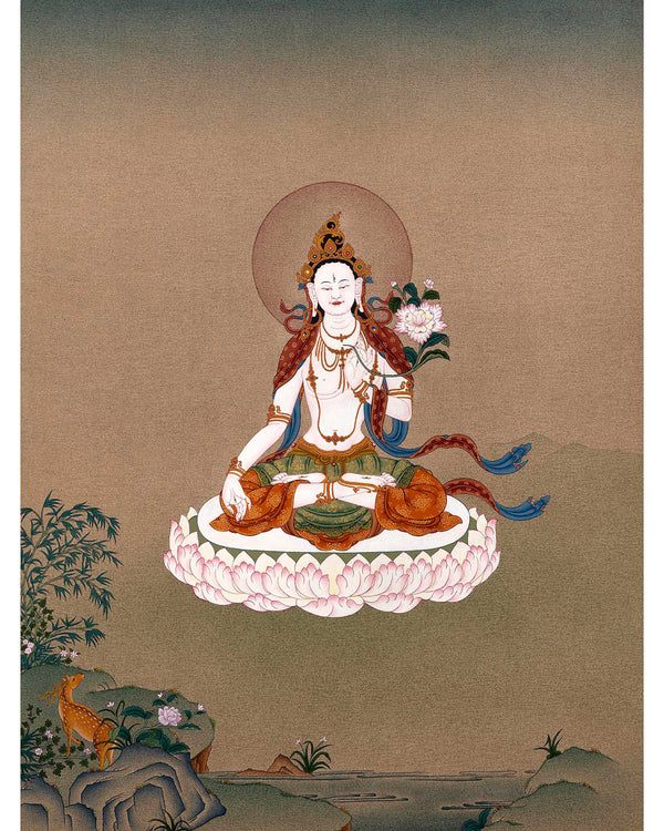 White Tara Thangka, Female Bodhisattva