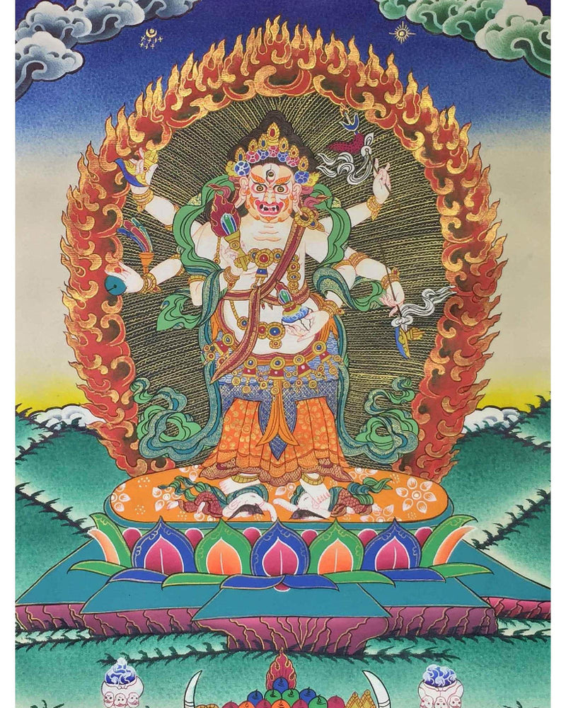 White Mahakala | Wall Decoration Painting