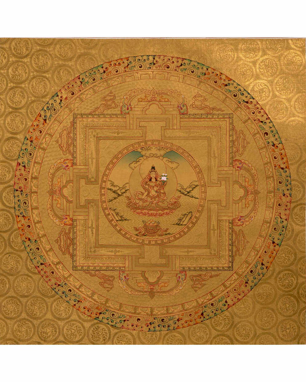 White Tara Mandala Thangka | Wall Decoration Painting