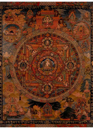 White Tara Mandala | Traditional Tibetan Thangka | Religious Wall Decors