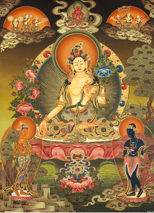 White Tara Thangka | Tibetan Wall Art | Treasure for life