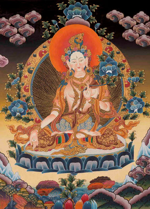Religious White Tara Thangka | Female Bodhisattva