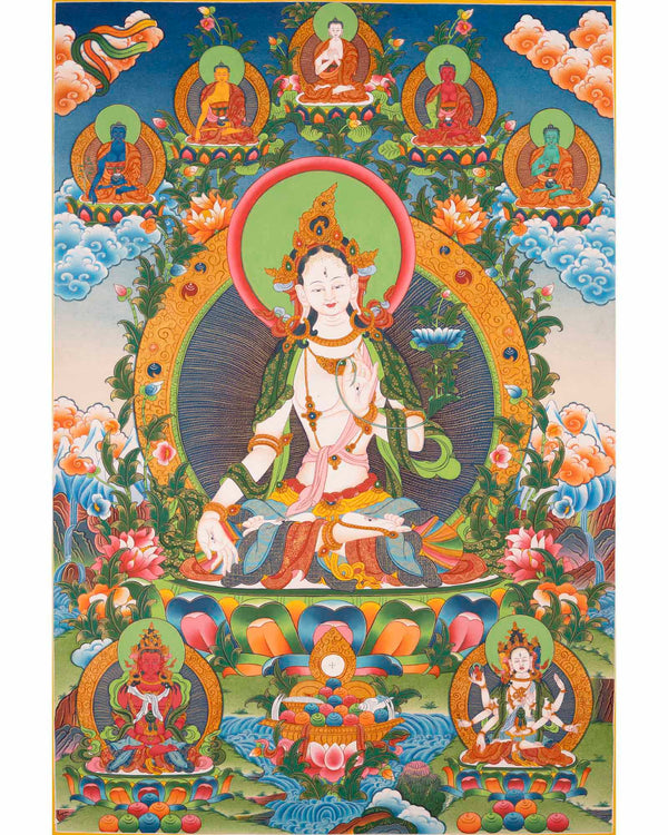 White Tara Thangka | Buddhist Gift Ideas