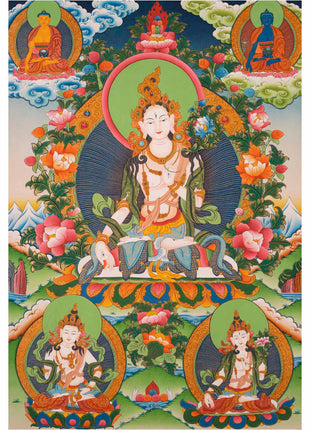 White Tara Thangka | Wall Hanging Decorations