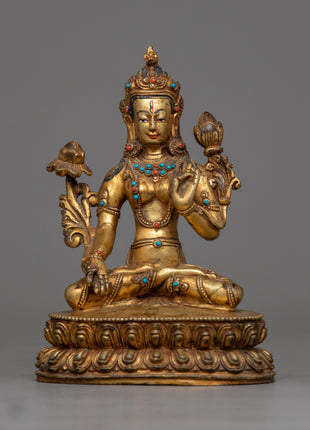Goddess White Tara Sculpture 