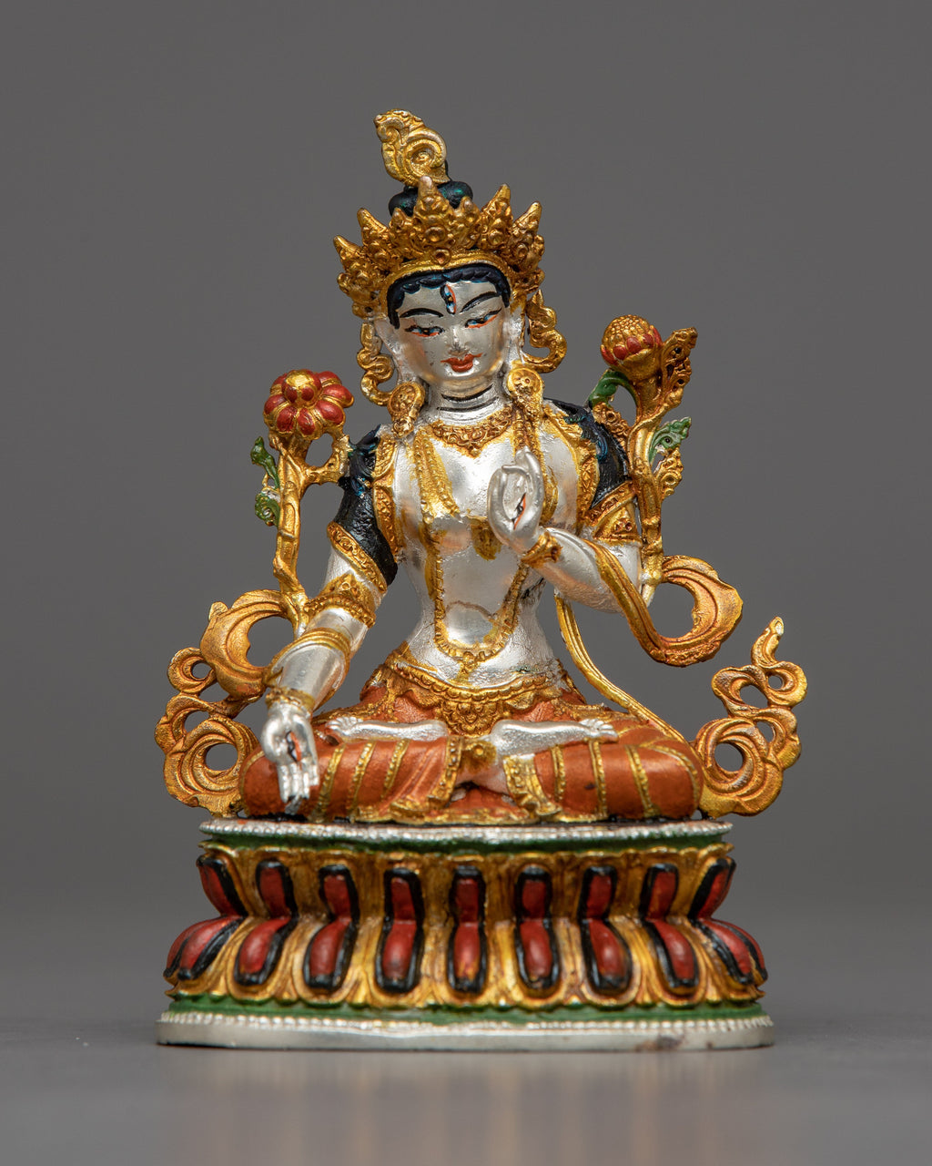 Mini White Tara Sculpture | Serene Elegance in Miniature