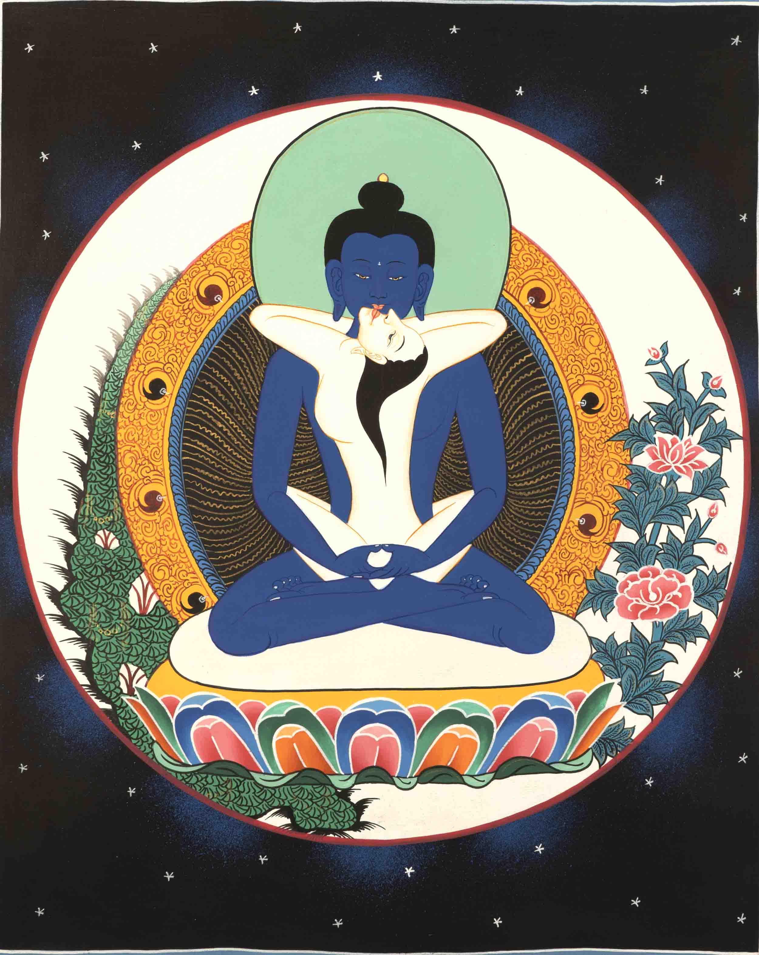 Yab Yum Buddha | Samantabhadra Thangka | Wall Hanging Decoration