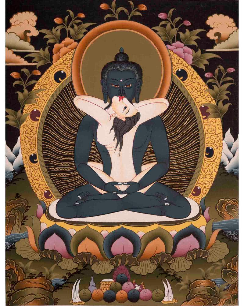 Yab Yum Buddha Thangka | Traditional Buddhist Painting