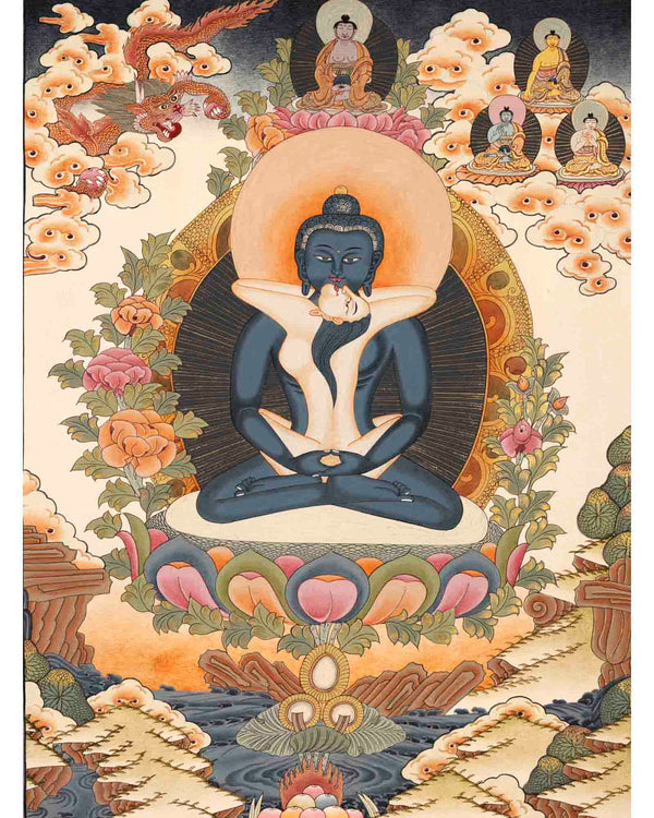 Yab Yum Buddha Thangka | Religious Painting