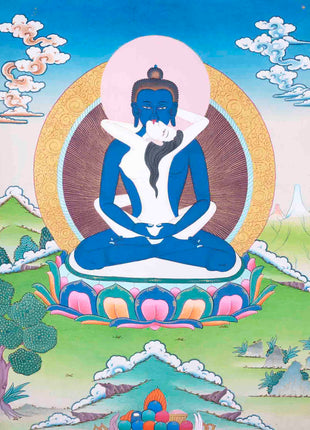 Yab Yum Buddha Thangka | Samantabhadra | Traditional Wall Decors